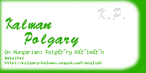 kalman polgary business card